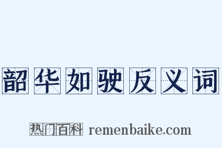 韶华如驶反义词是什么意思的图片